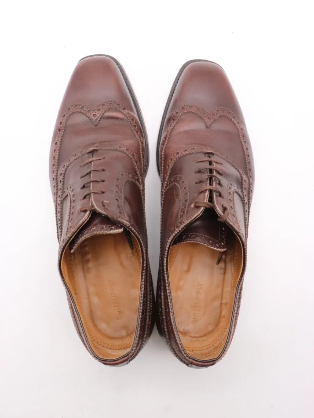 Suitsupply Oxford Wingtip Men's Size 9 Brown Leather Derby Dress Shoes Lace Up